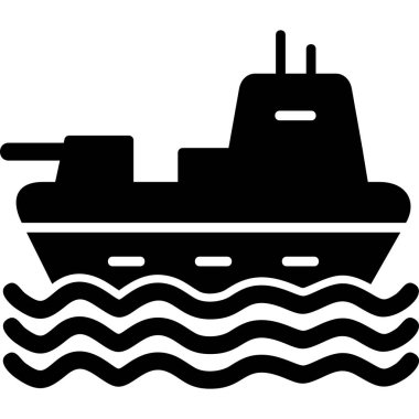 Gemi simgesi vektör illüstrasyonu