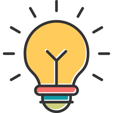 Fikir modern simgesi, vektör illüstrasyonu