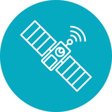 uydu simgesi vektör illüstrasyonu