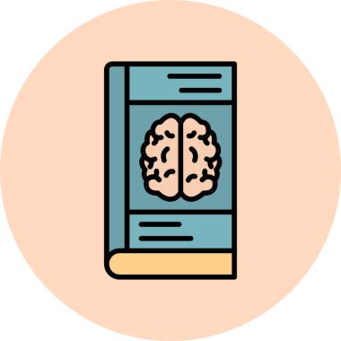 Kitap simgesi, modern tasarım illüstrasyonu