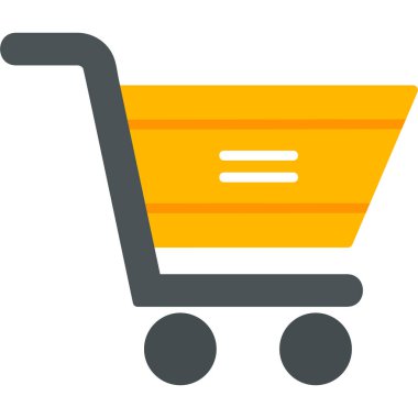 shopping cart, web icon simple illustration
