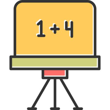 Tebeşir tahtası modern ikon vektör illüstrasyonu