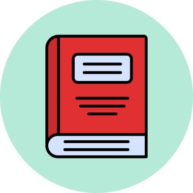 Kitap simgesi, modern tasarım illüstrasyonu