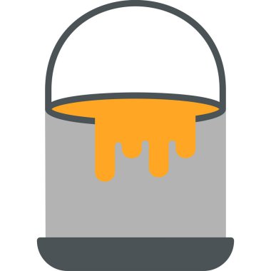 boya kovası simge vektör çizim