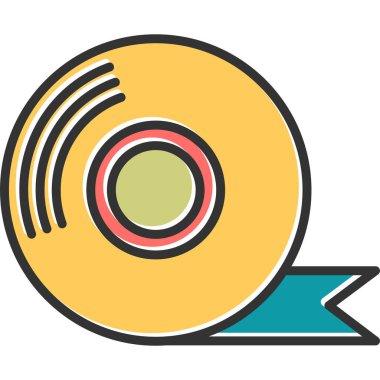 Yapıştırıcı bant modern simge, vektör illüstrasyonu