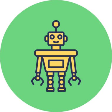 Robot simgesi. Vektör çizim 