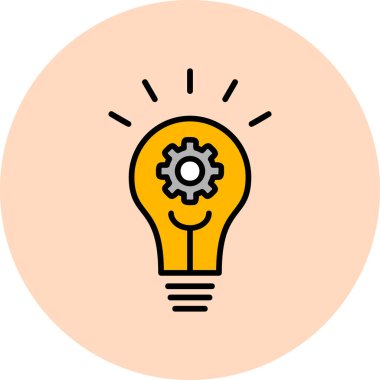 Fikir modern simgesi, vektör illüstrasyonu