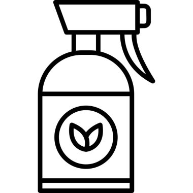 Bitki spreyi şişesi, grafik çizimi  