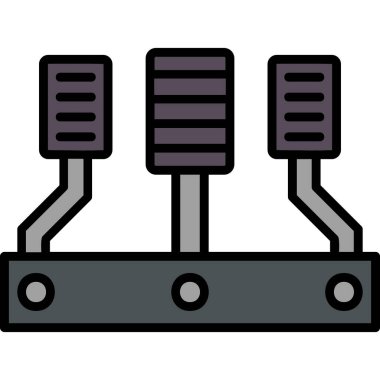Araba hızlandırıcısı modern simge, vektör illüstrasyonu