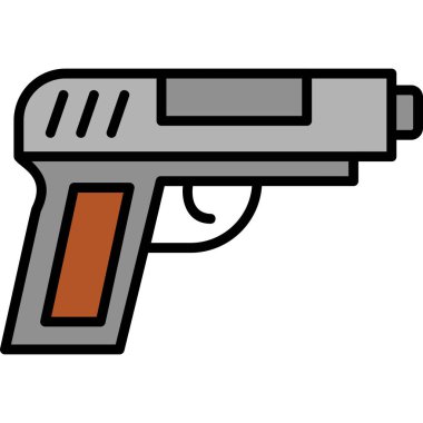 Silah. Web simgesi basit illüstrasyon