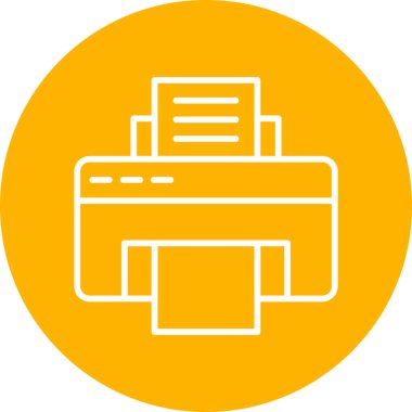 Yazıcı simgesi vektör illüstrasyonu