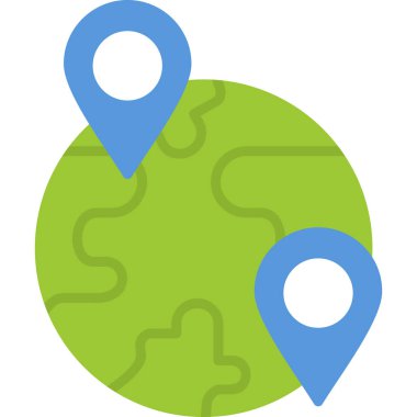 Dünya Turizm Ağı simgesi basit gösterim 