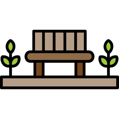 Yedek kulübesi Web simgesi basit illüstrasyon