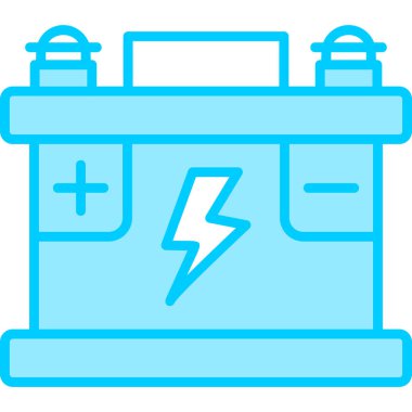 Araba aküsü. vektör çizim