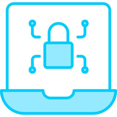 Fidye virüsü. Web simgesi basit illüstrasyon