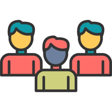 iş takımı simgesi vektör illüstrasyonu