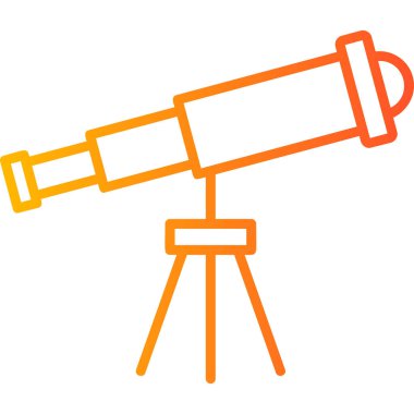 Teleskop. Basit web simgesi illüstrasyonu