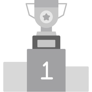 Kazanan Podyum modern simgesi, vektör illüstrasyonu