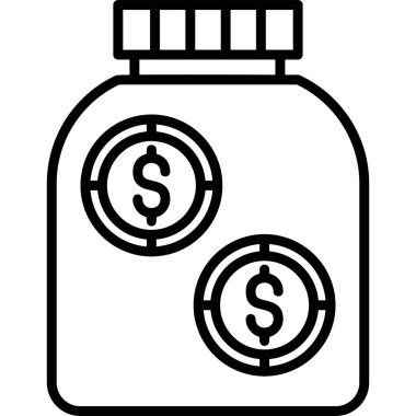 Düz tasarımda soyut para simgesi.