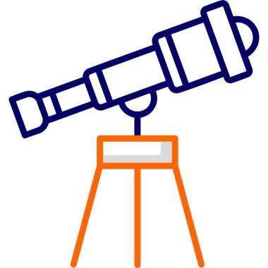 Teleskop. Web simgesi basit illüstrasyon