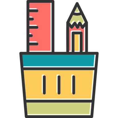 Kalem. Web simgesi basit illüstrasyon