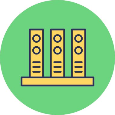 Arşivler. Web simgesi basit illüstrasyon