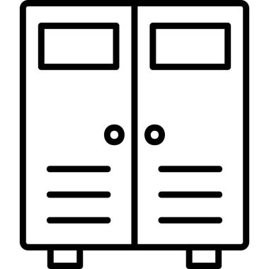 Dolaplar modern simge, vektör illüstrasyonu