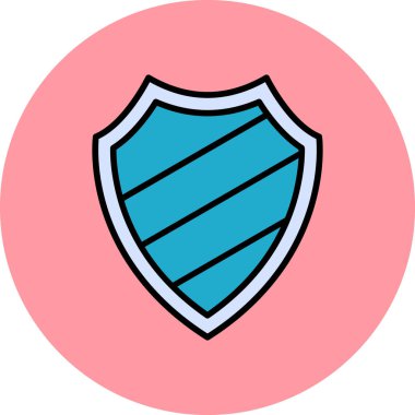 kalkan ikon vektör illüstrasyonu