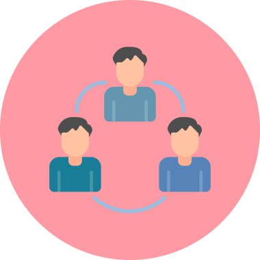 Abstract vector illustration of team work