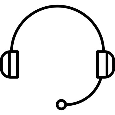 Kulaklık. Web simgesi basit tasarım 