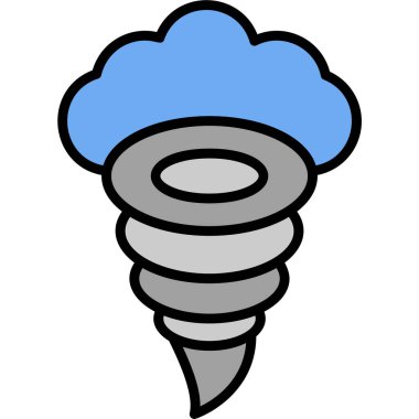 Twister modern simgesi, vektör illüstrasyonu