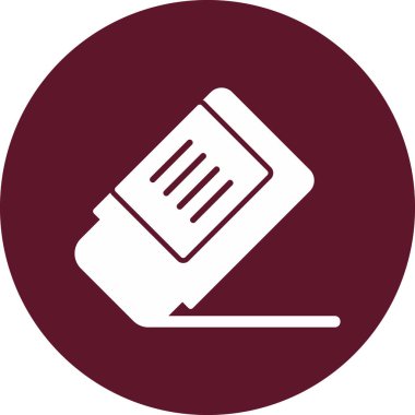 Silgi. Web simgesi vektör illüstrasyonu