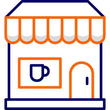 Kafe ikonu, modern tasarım illüstrasyonu