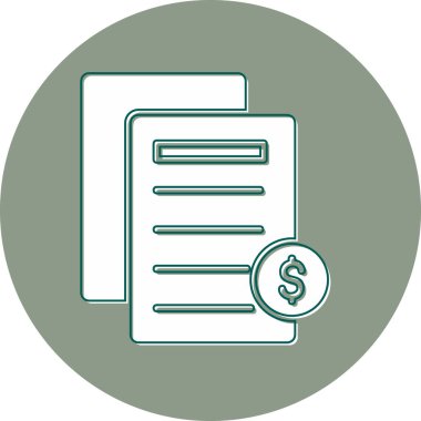 Fatura. Web simgesi basit illüstrasyon