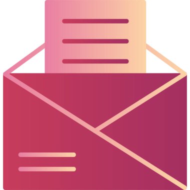 Mektup. Web simgesi basit illüstrasyon