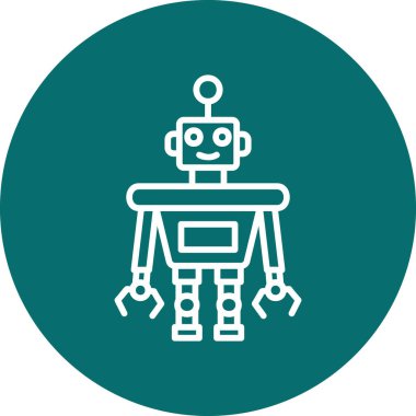 Robot simgesi. Vektör çizim 