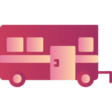 Kamp aracı simgesi, modern tasarım illüstrasyonu