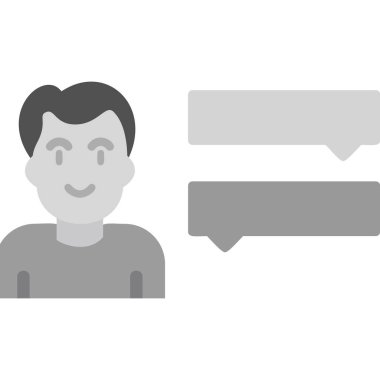 Konuş. Web simgesi basit illüstrasyon