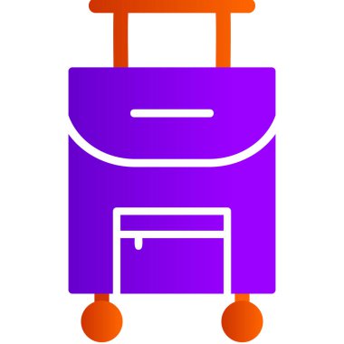 seyahat valiz simgesi, web basit illüstrasyon