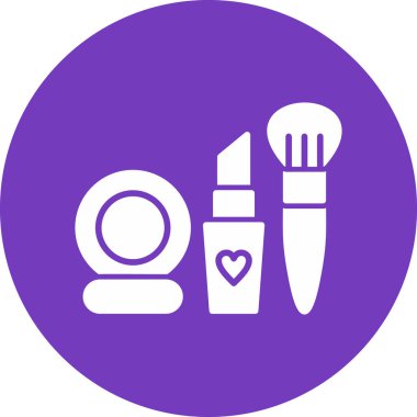 Makyaj simgesi, modern tasarım illüstrasyonu