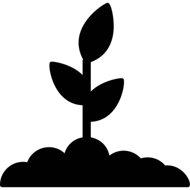 Bitki yetiştiriyorum. Web simgesi basit illüstrasyon