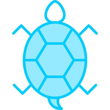 kaplumbağa simgesi, ağ basit illüstrasyon