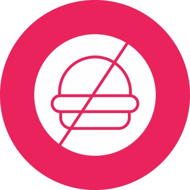 Gıda simgesi olmayan vektör illüstrasyonu