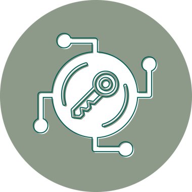 Anahtar. Web simgesi basit illüstrasyon