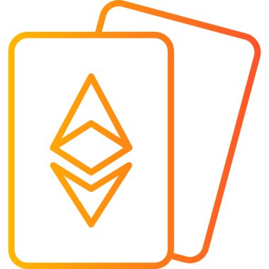 Ethereum Kartları, kişisel ve ticari kullanım için illüstrasyon simgesi