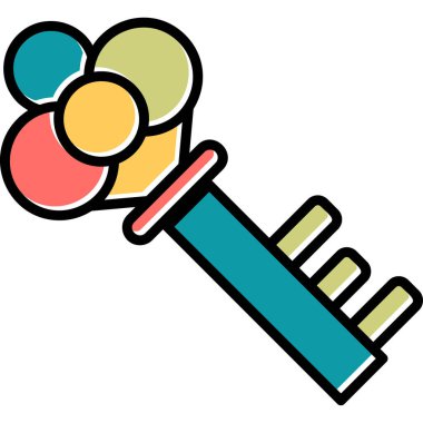 Anahtar. Web simgesi basit illüstrasyon