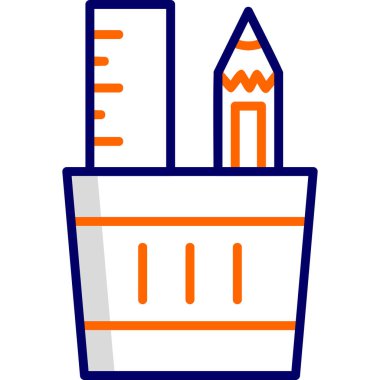 Kalem. Web simgesi basit illüstrasyon