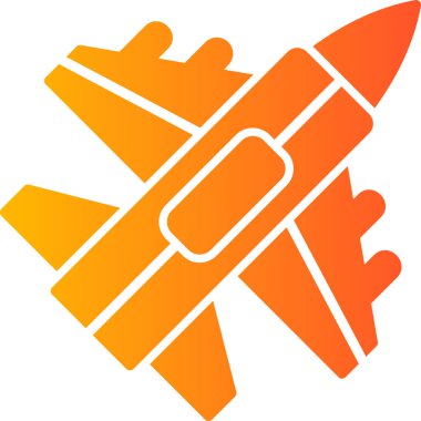 Jet Fighter. Web simgesi vektör illüstrasyonu