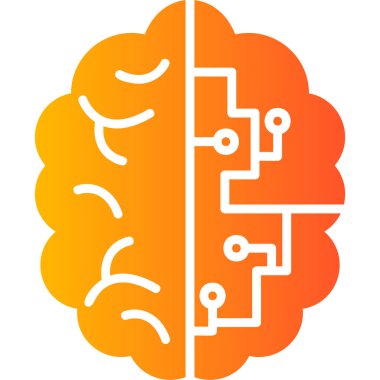 beyin ikonu vektör illüstrasyonu