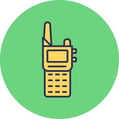 Walkie talkie kutsal kişilerin resmi, vektör çizim